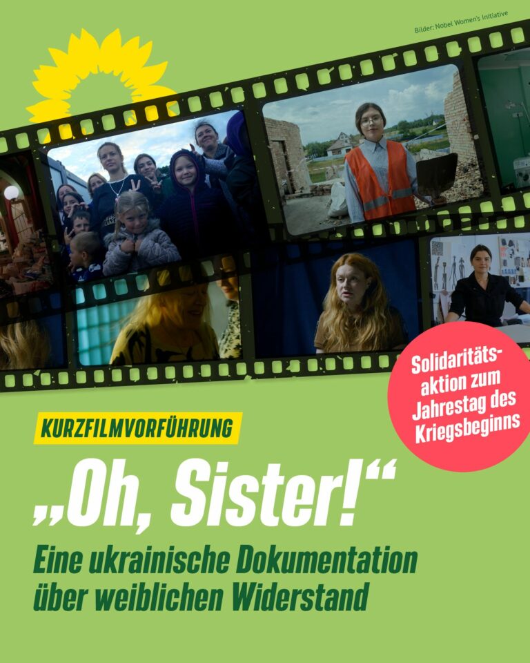 Kurzfilmvorführung „Oh, Sister!“ – Eine Ukrainische Dokumentation über weiblichen Widerstand