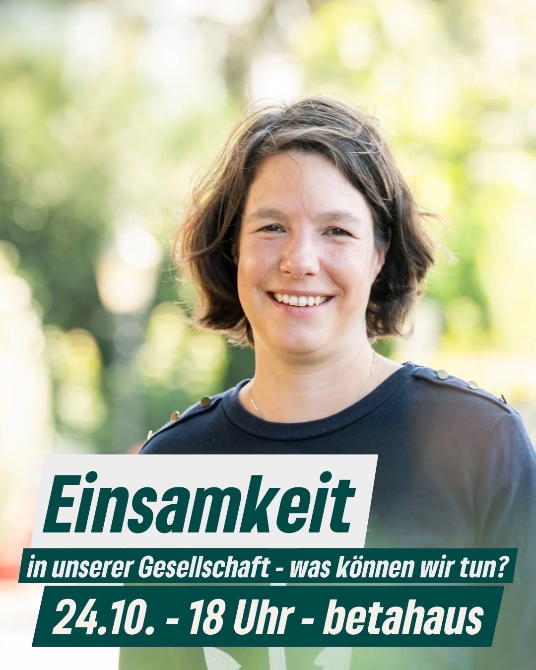 Veranstaltung von Linda Heitmann zur Einsamkeit in der Gesellschaft.