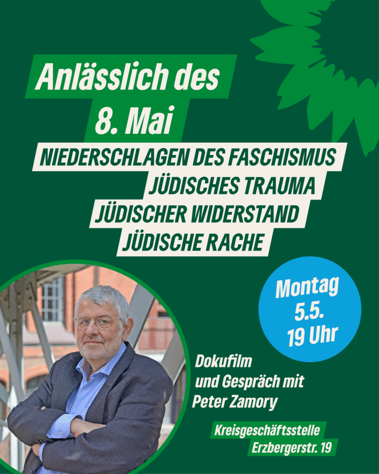 Montag, 5. Mai // Anlässlich des 8.Mai: Niederschlagen des Faschismus. Jüdisches Trauma. Jüdischer Widerstand. Jüdische Rache.