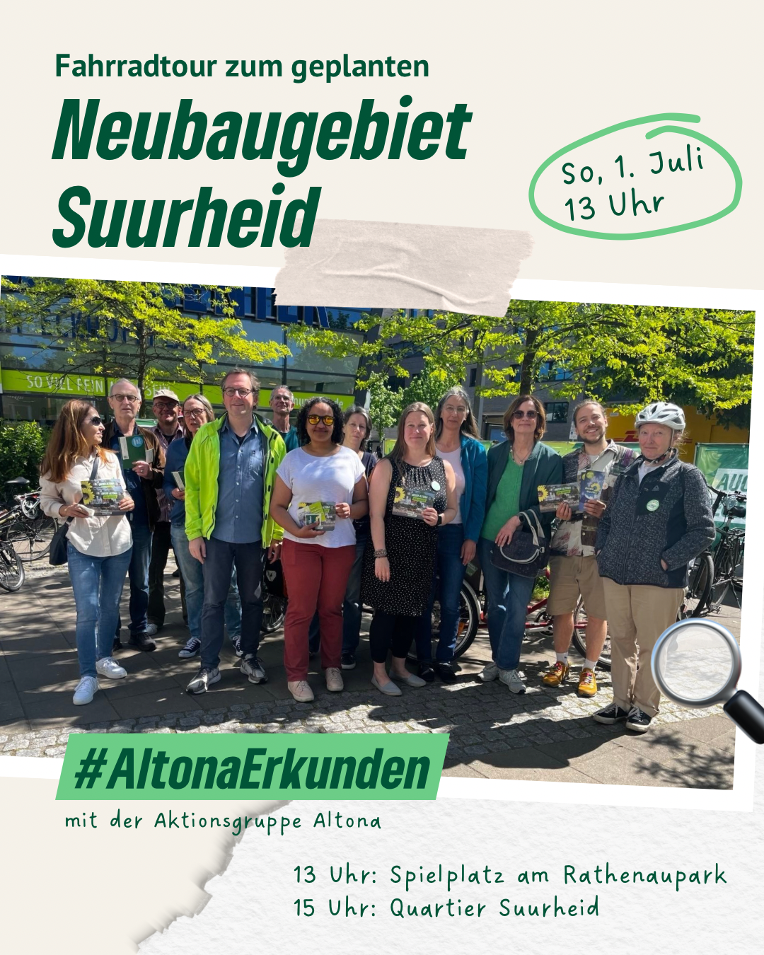 So, 1. Juni // Altona erkunden – Fahrradtour Suurheid