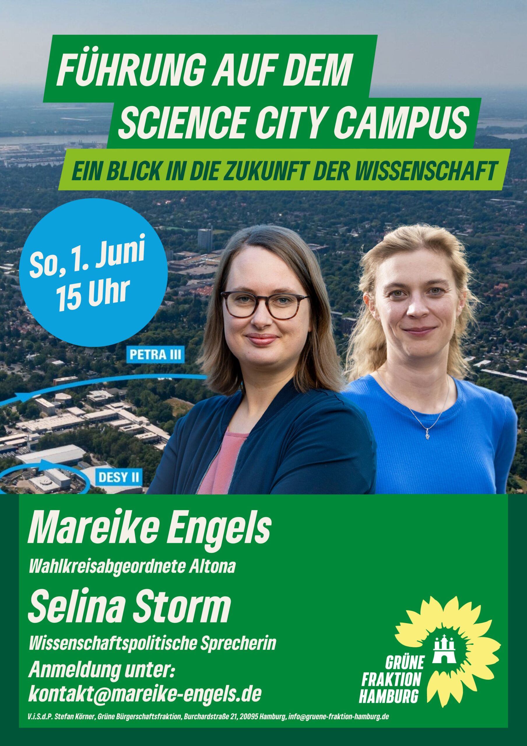 Veranstaltungshinweis: Führung auf dem Science City Campus am 1. Juni um 15 Uhr. Anmeldungen per Mail an: kontakt@mareike-engels.de