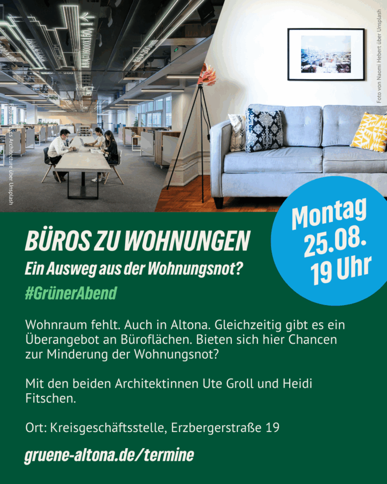 25.8. // Grüner Abend – Umnutzung von Bürogebäuden