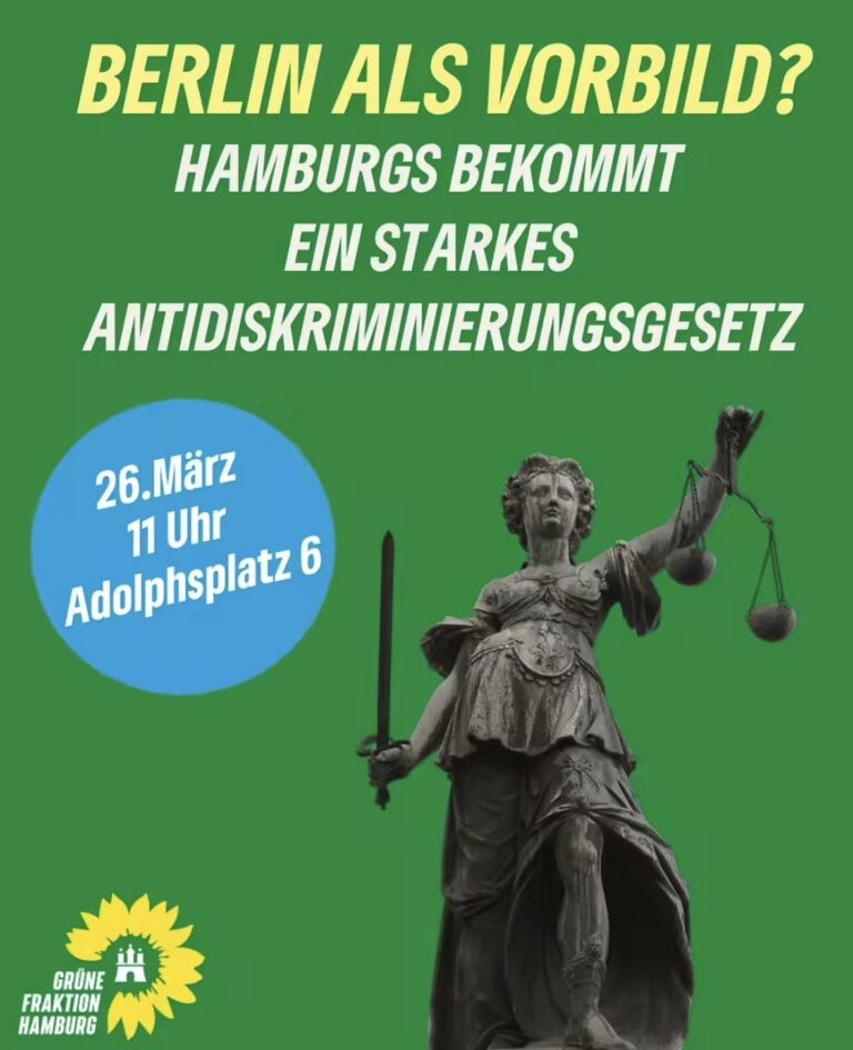 26.3. // Berlin als Vorbild? – Hamburg bekommt ein eigenes Gesetz gegen Diskriminierung